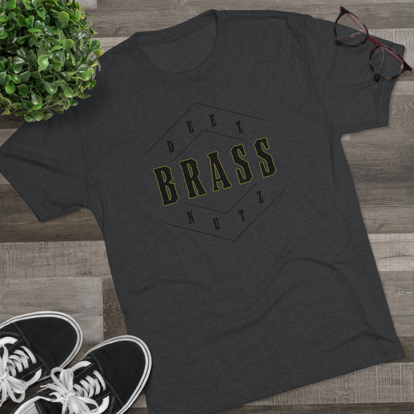 Deez Brass Nutz Unisex Tri-Blend Crew Tee