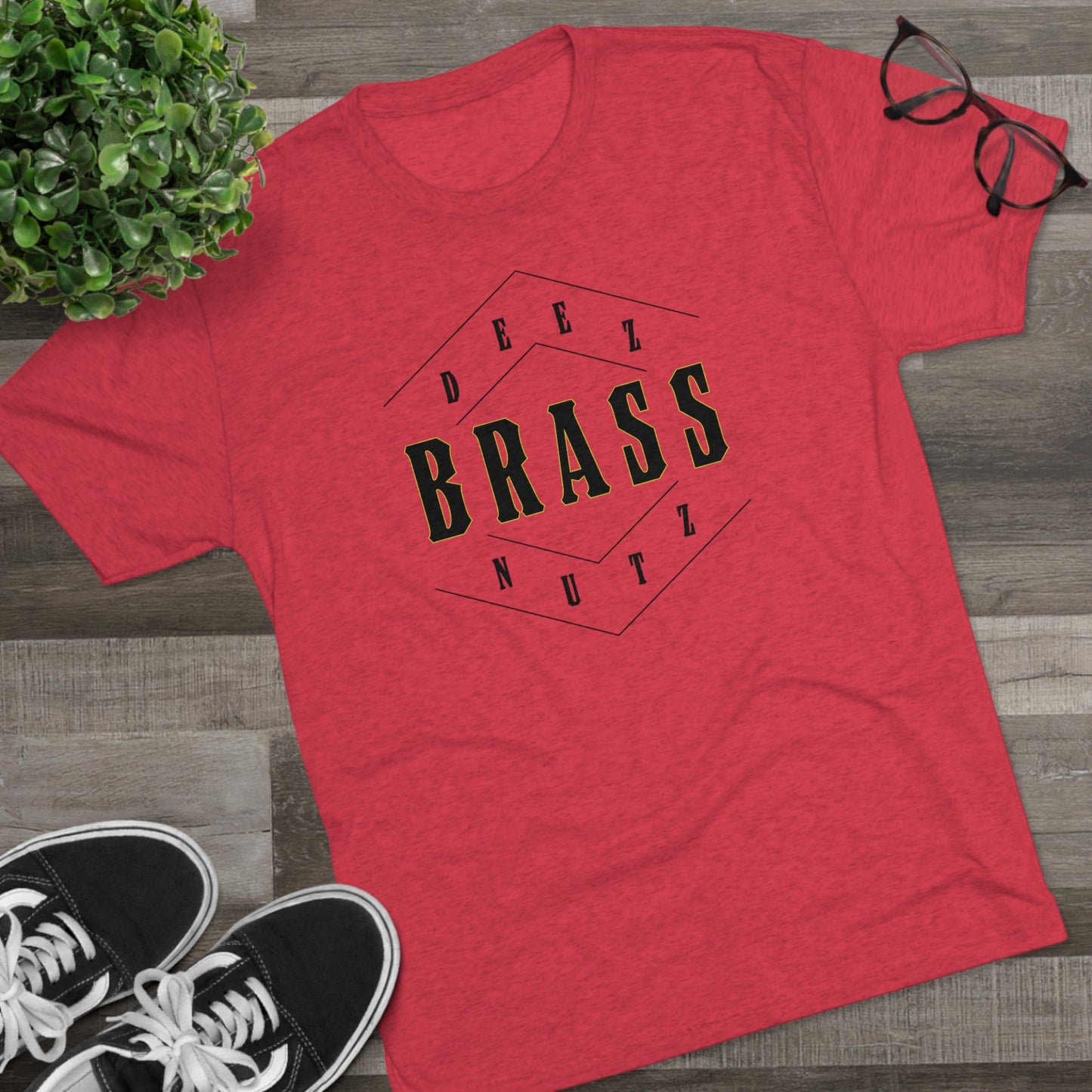 Deez Brass Nutz Unisex Tri-Blend Crew Tee