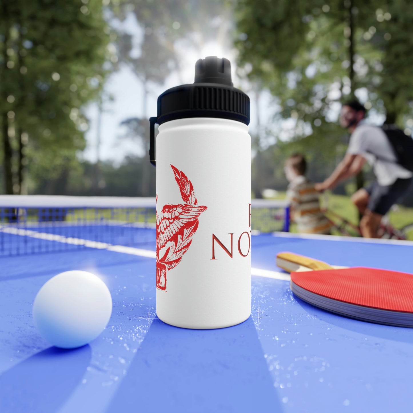 BNFW Legion "Fear Nothing" Stainless Steel Water Bottle, Sports Lid