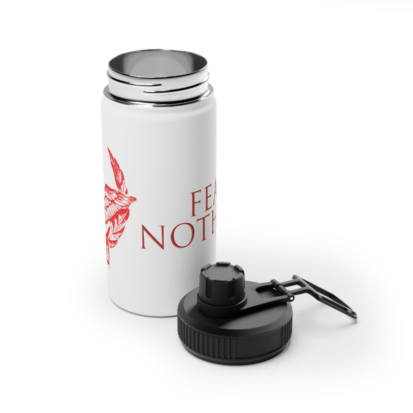 BNFW Legion "Fear Nothing" Stainless Steel Water Bottle, Sports Lid