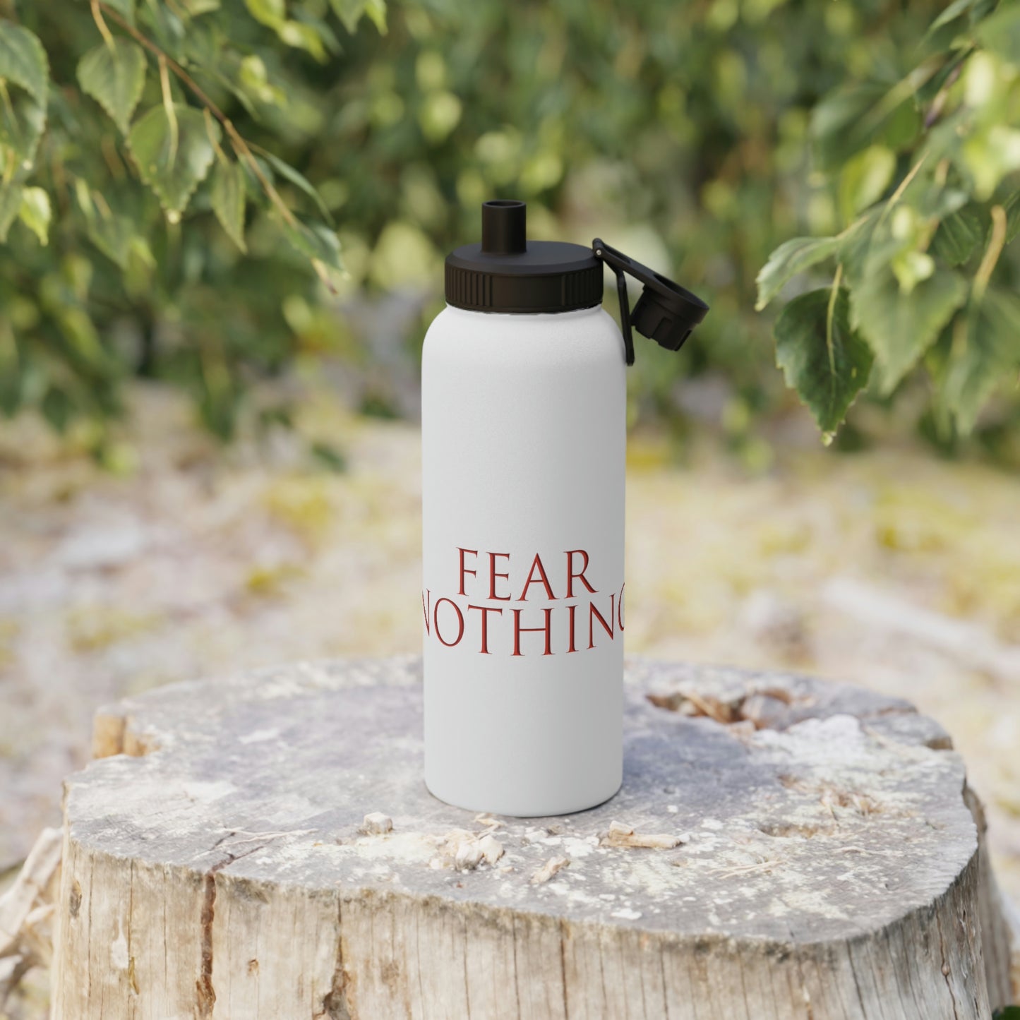 BNFW Legion "Fear Nothing" Stainless Steel Water Bottle, Sports Lid